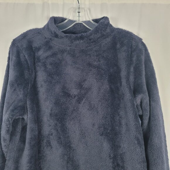 Talbots Blue Dream Fleece Sherpa Funnel Neck Pullover Women's Size Medium - Picture 2 of 10